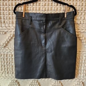 H&M Faux Leather Skirt midi